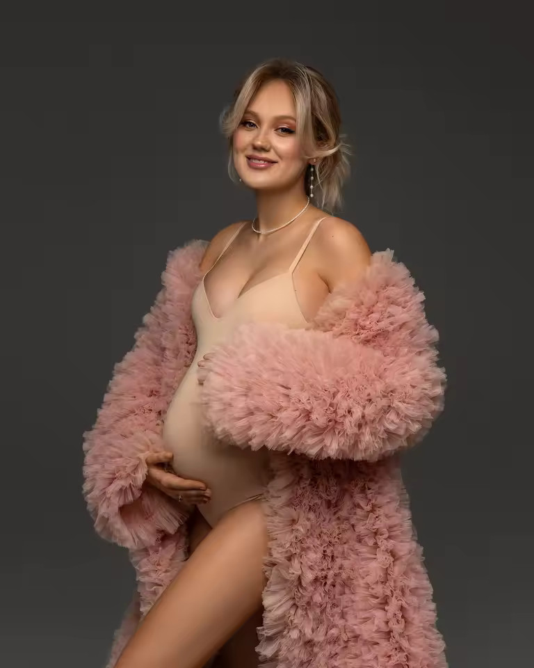 Elegance Ruffles Tulle Coat Extra Puffy Long Women Jackets Tiered Tulle Maternity Photo Shooting ... | AliExpress (US)