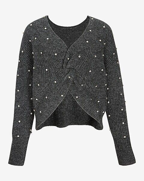 Embellished Twist Sweater | Express