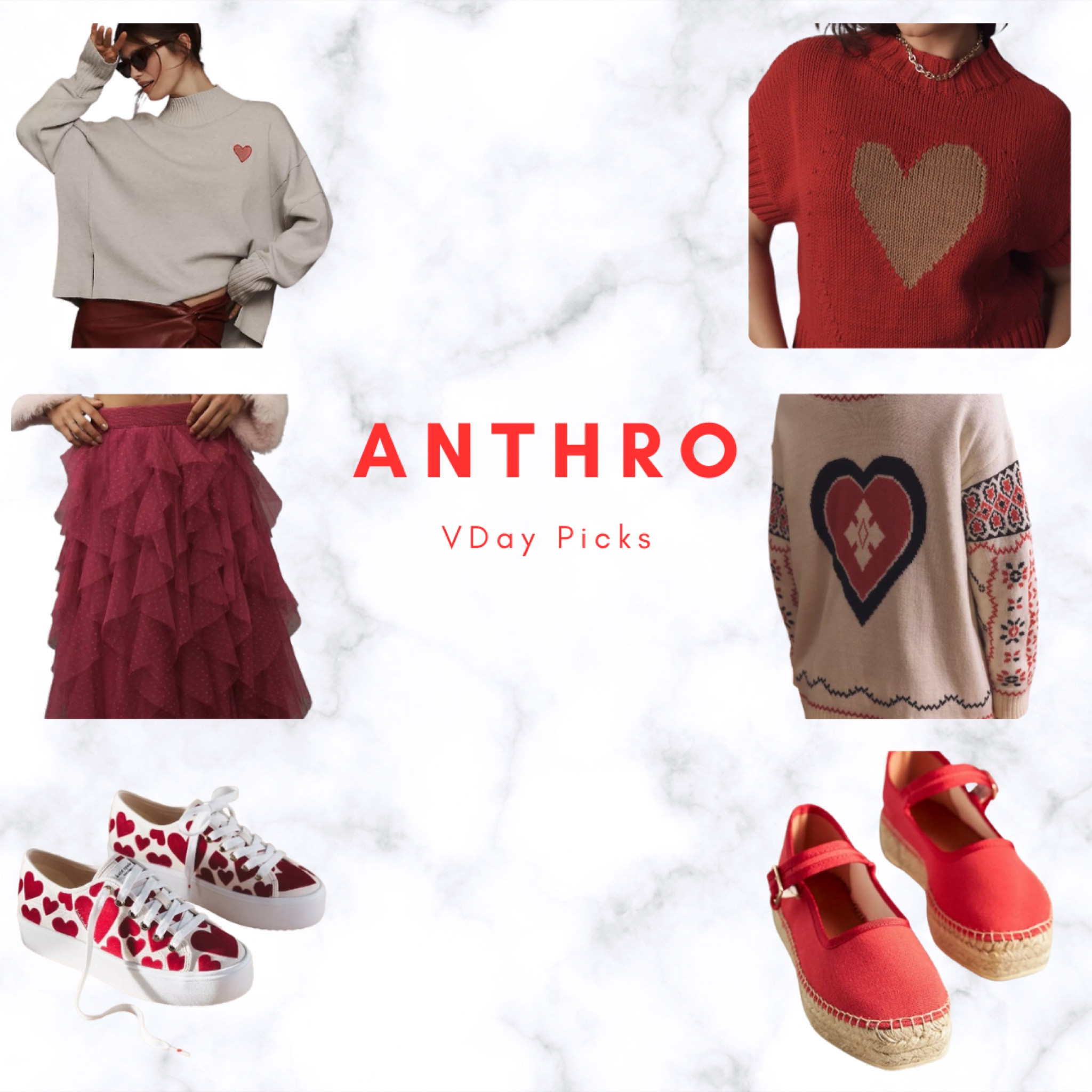 Anthropologie Valentine’s Day outfit inspo

Hearts
Red


#LTKGiftGuide #LTKSeasonal #LTKWatchNow