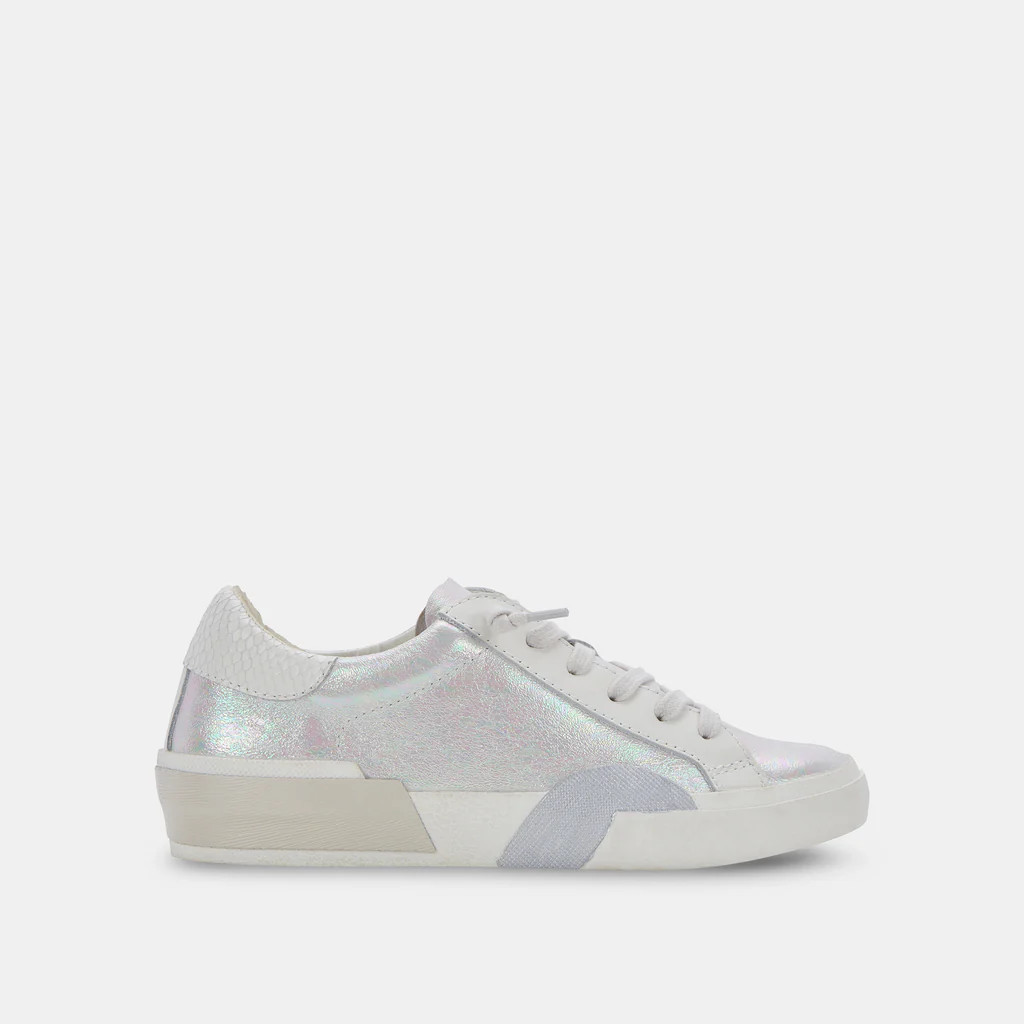 ZINA SNEAKERS OPAL METALLIC LEATHER | DolceVita.com