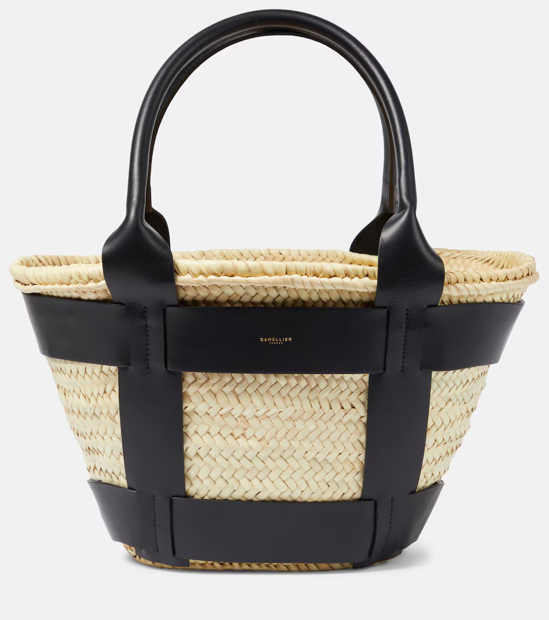 Santorini leather-trimmed straw tote bag | Mytheresa (US/CA)