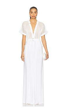 Norma Kamali Geralyn Jumpsuit in Snow White from Revolve.com | Revolve Clothing (Global)