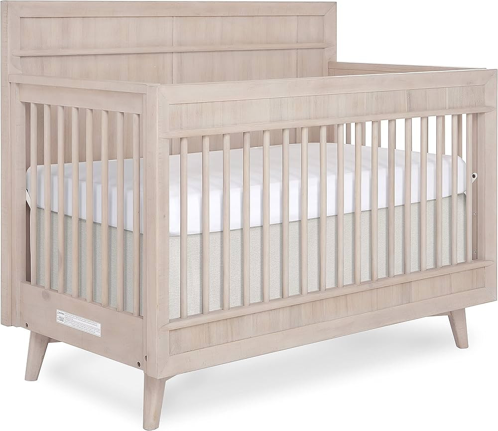 Evolur Loft Antilia Mid-Century 4-in1 Crib in Sand Castle Oak | Amazon (US)
