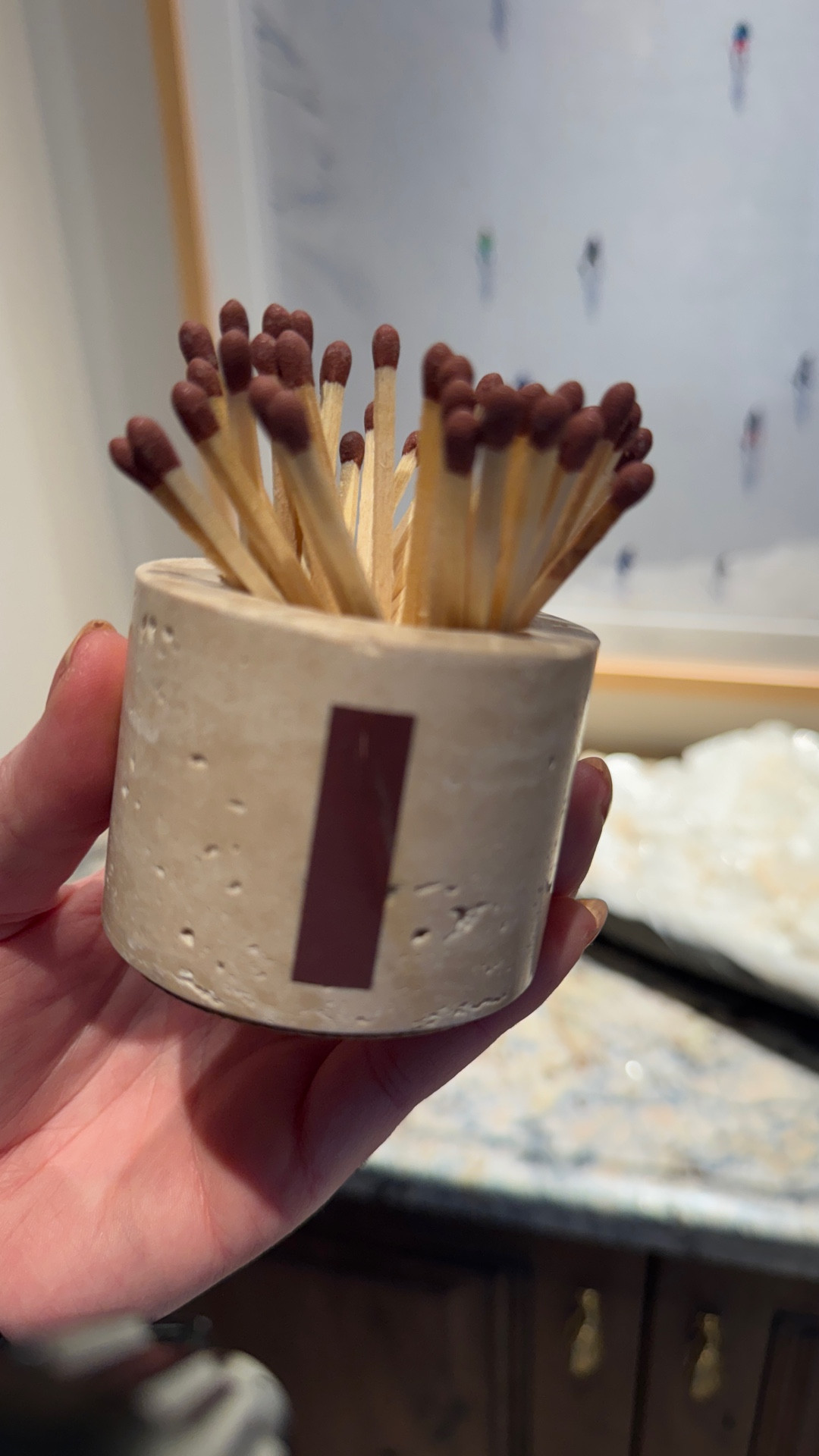 Cute home gift idea. Travertine match holders. Bought the brown matches separately.  

#LTKGiftGuide #LTKHome