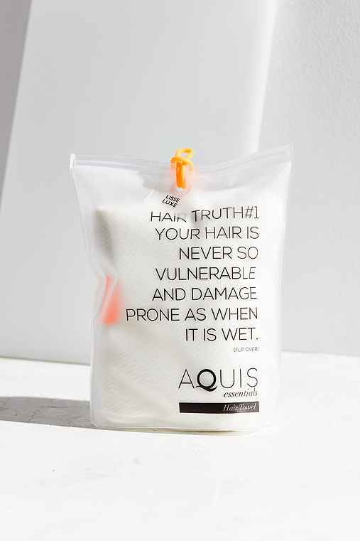 Aquis Essentials Hair Towel,IVORY,ONE SIZE | Urban Outfitters US