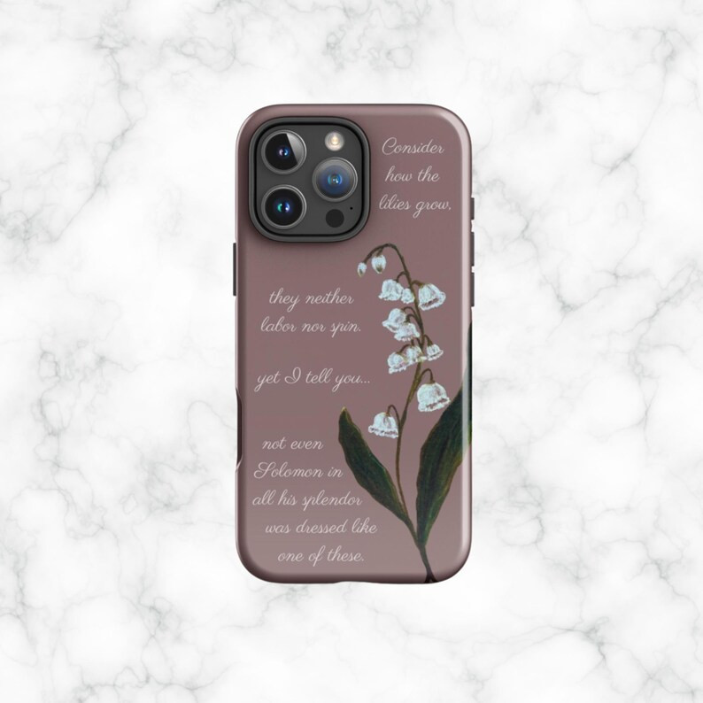 LILLIAN Phone Case Lily of the Valley Phone Case Floral Phone Case Bible Verse Phone Case Botanic... | Etsy (US)