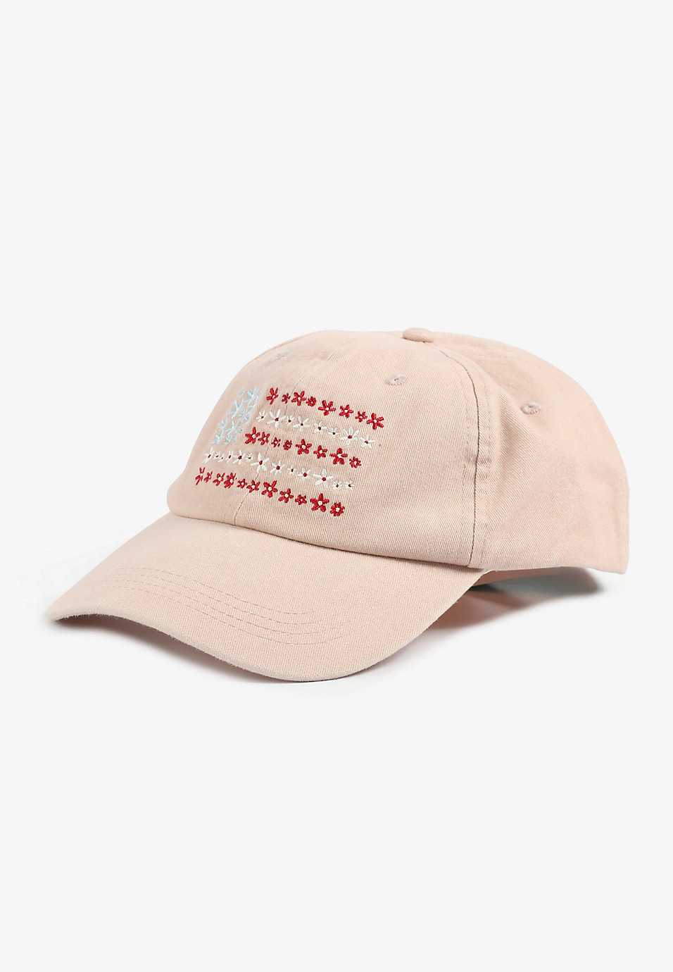 Blush Vintage Wash Embroidered Americana Flag Hat | Maurices