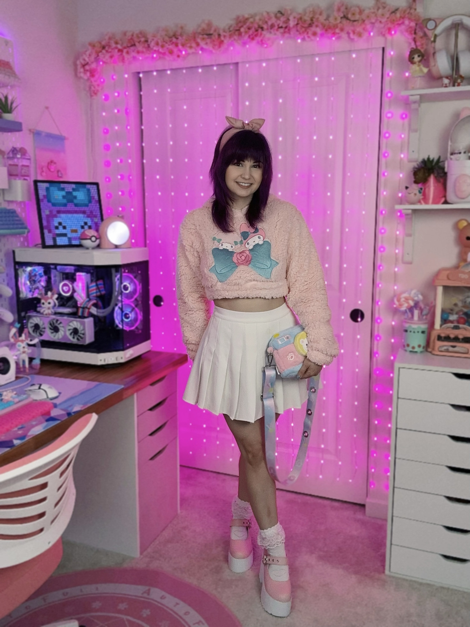 Pink, cozy, and cute! 🎀✨💕🌸 Love how fluffy this cropped hoodie is! 😍

Linked the clothes and accessories below + plus alternatives so you can shop this look too~

🩷⭐️🩷⭐️🩷⭐️🩷

My Melody outfit, Sanrio, Sanrio outfit, cute outfit ideas, kawaii fashion, alt fashion, alternative fashion, Hot Topic, platform shoes, pink combat boots, platform Mary Janes, pastel fashion, pastel pink, denim shortalls, overalls, fashion tips, style tips, how to, tutorial, try on, holiday gift ideas, Christmas gift ideas, cute gift ideas

#LTKPetite #LTKootd #LTKgrwm