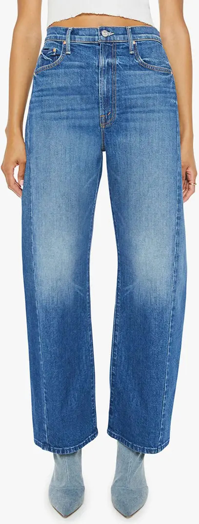 MOTHER The Full Pipe Flood High Waist Barrel Leg Jeans | Nordstromrack | Nordstrom Rack