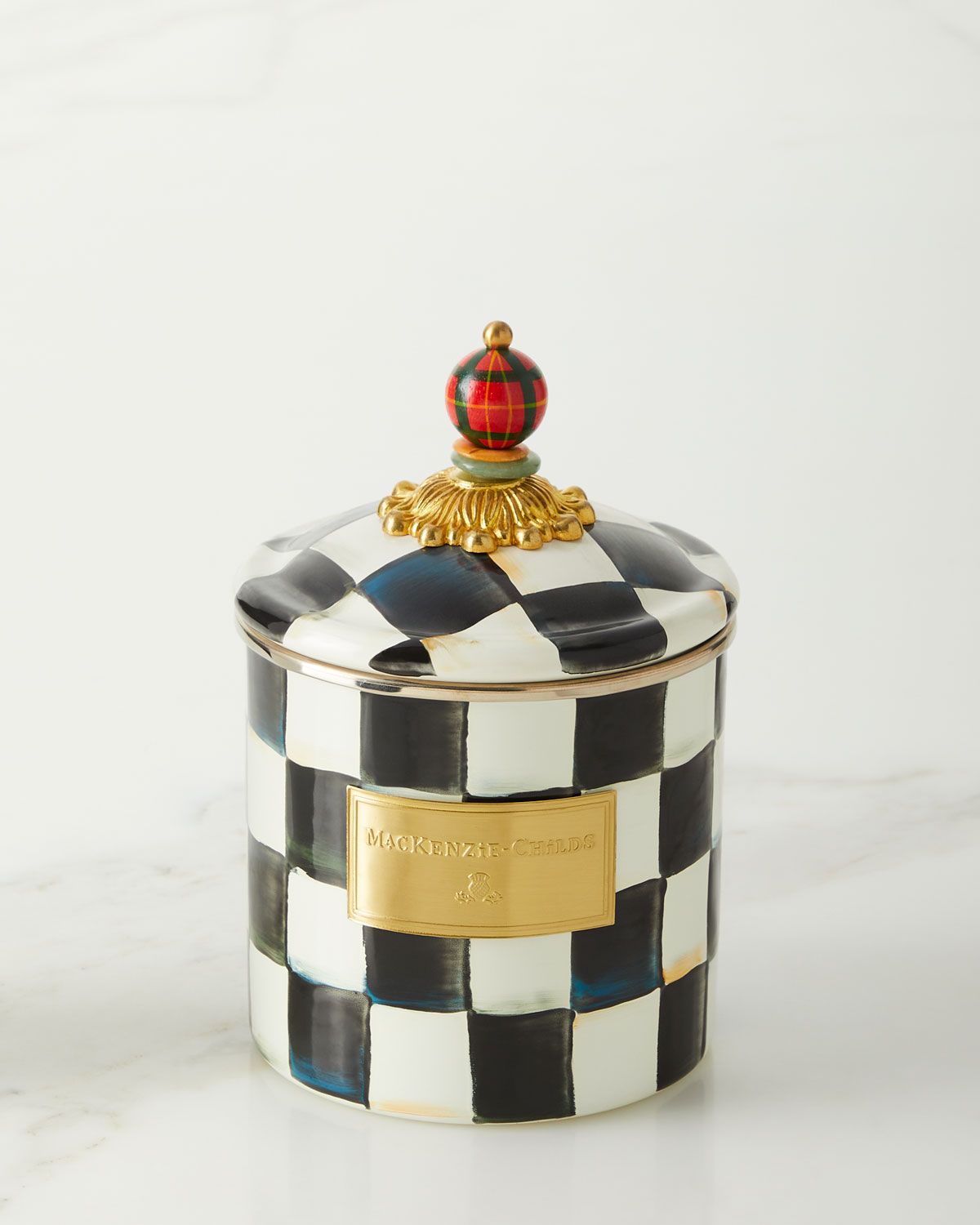 Courtly Check Small Canister | Neiman Marcus