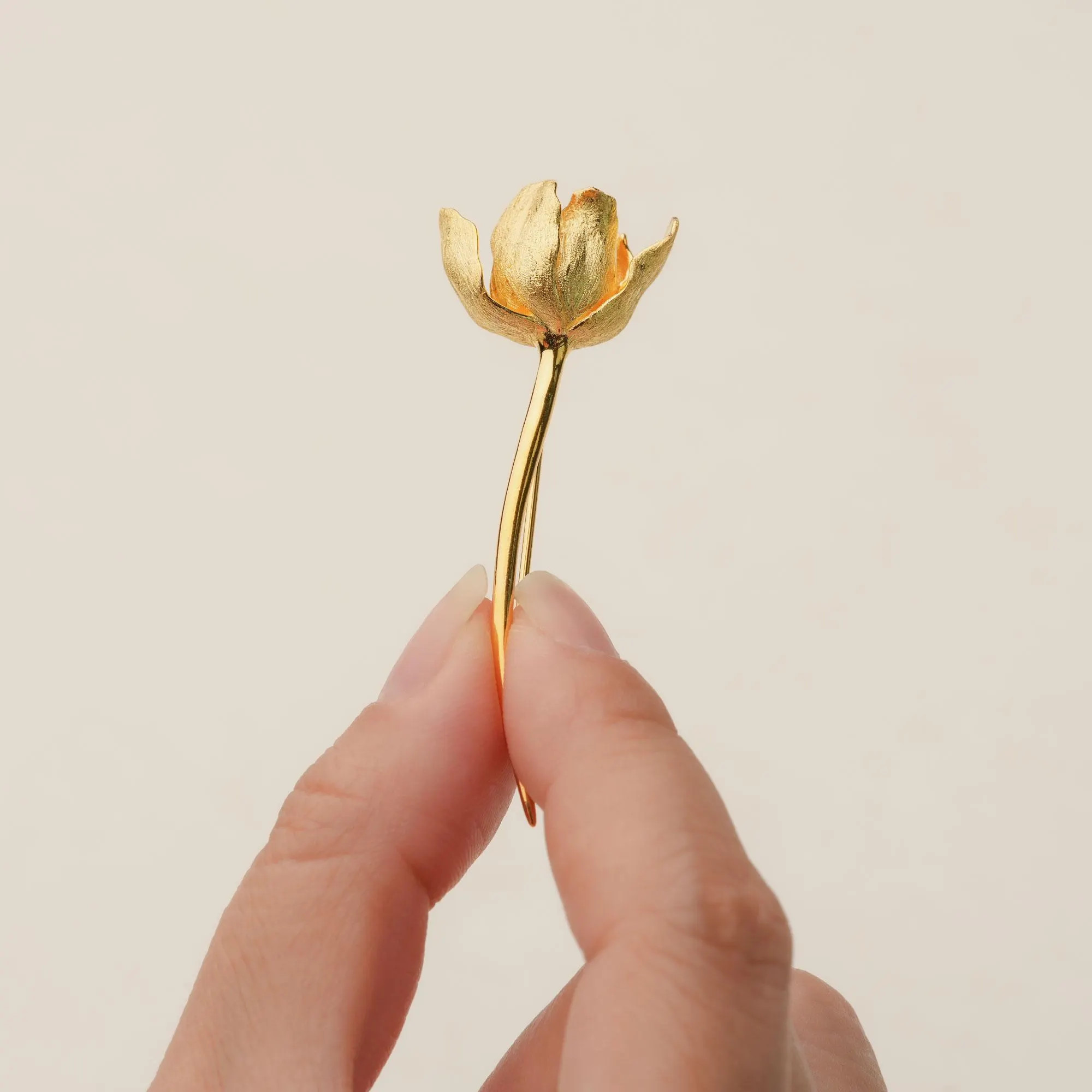 Tulip Flower Brooch in Silver and Gold – Handmade Botanical Pin for Jackets, Scarves, and Bags, Tulip Flower Pin | Etsy (Global)