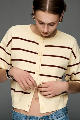 By Anthropologie Crew-Neck Cardigan Sweater | Anthropologie (US)