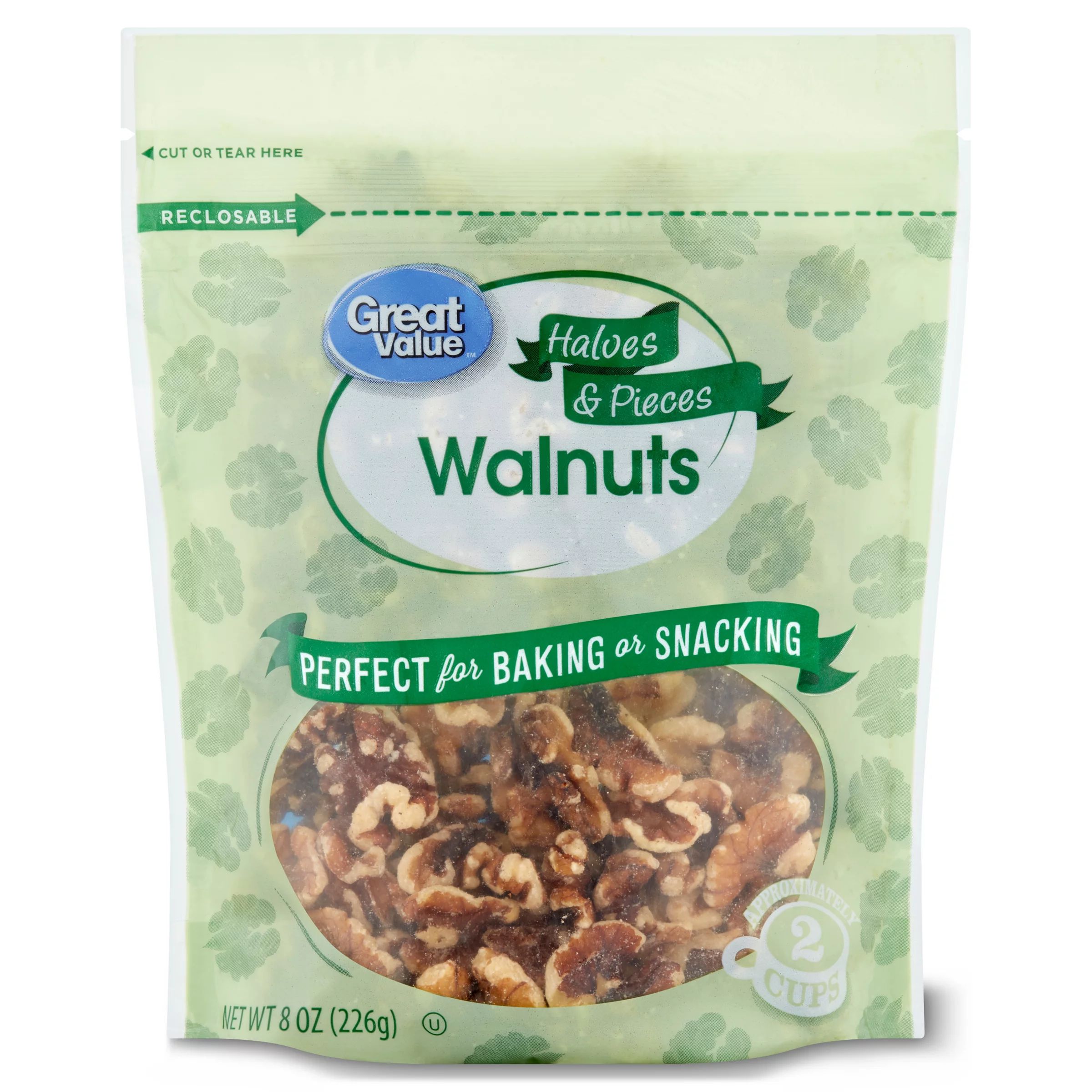 Great Value Walnuts Halves & Pieces, 8 oz - Walmart.com | Walmart (US)