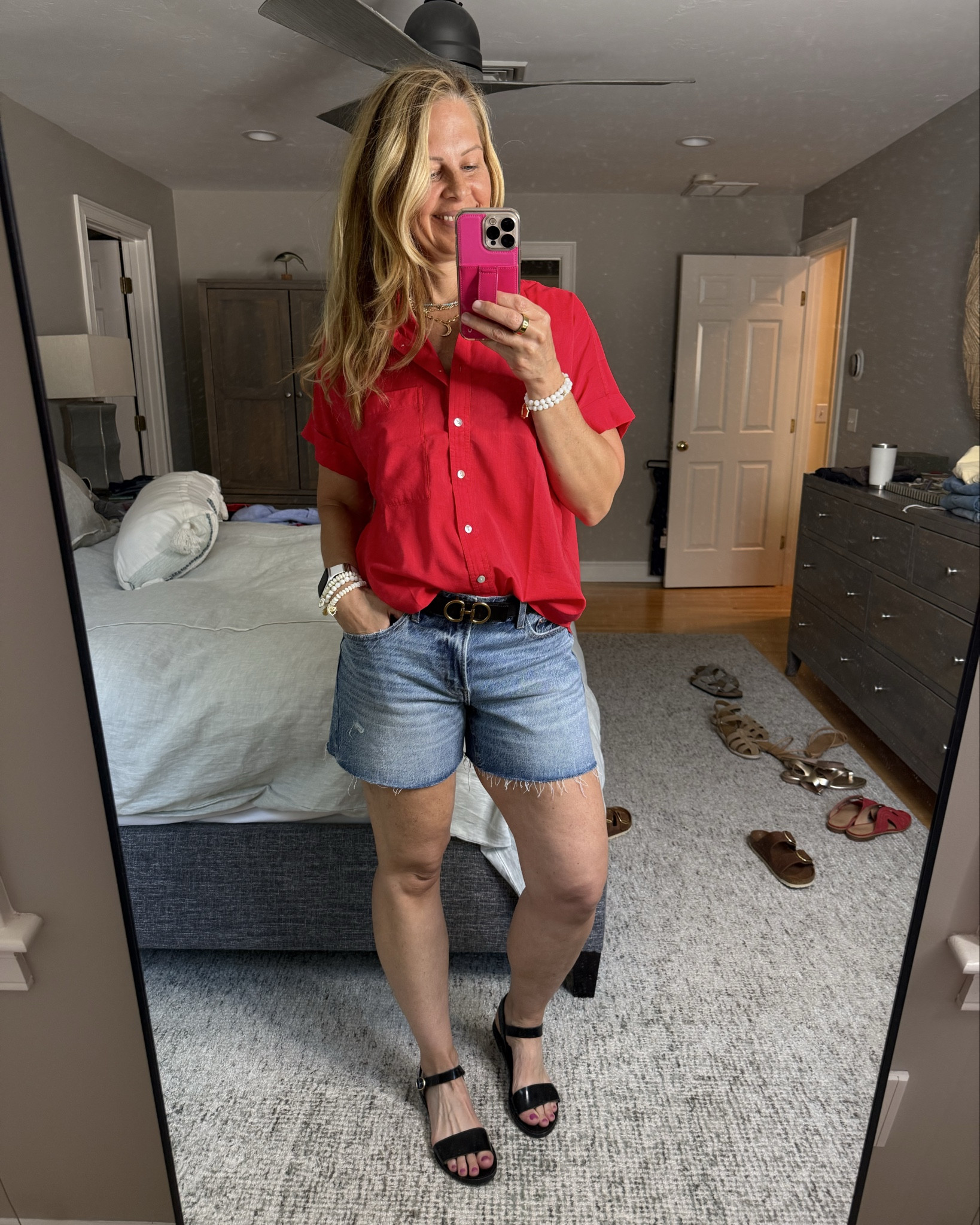 Easy breezy outfit combo!  I love wearing red in the summer!  All items true to size ❤️

#LTKStyleTip #LTKOver40 #LTKSeasonal