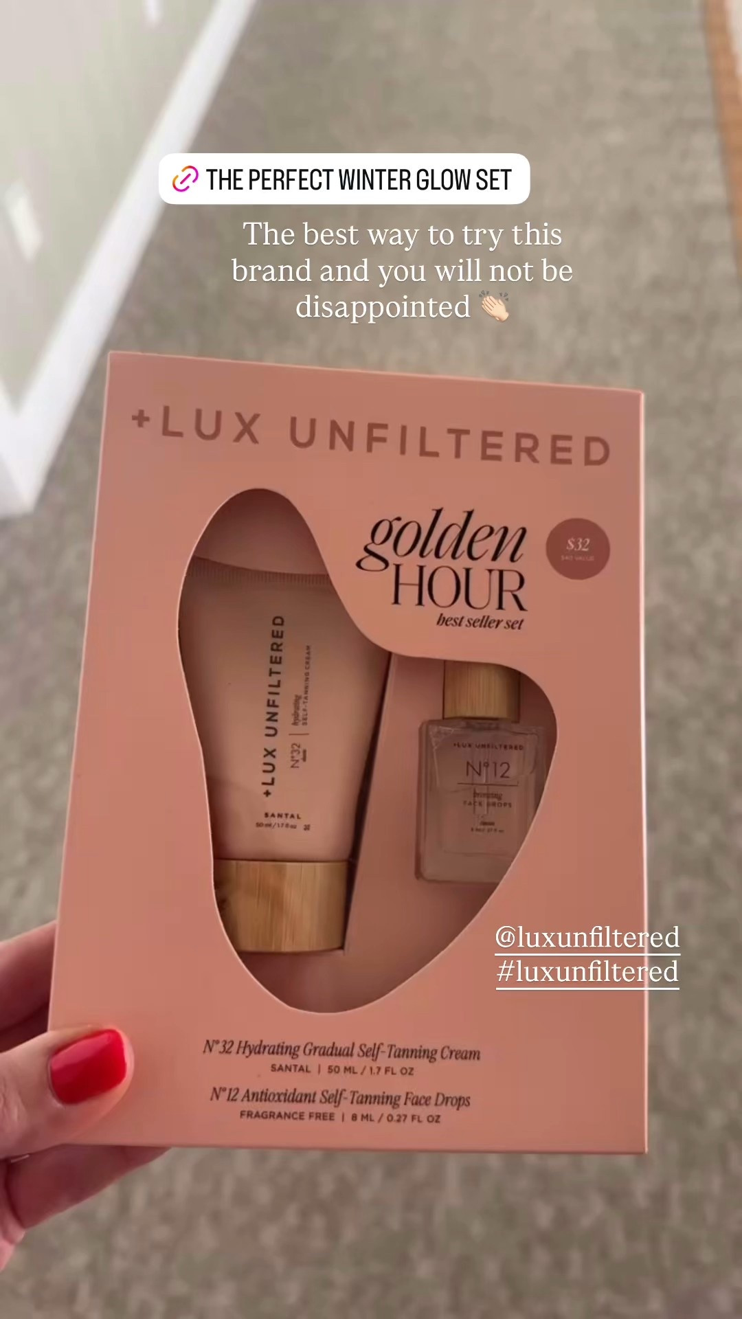 The smell is perfection on this gradual self-tanning lotion. Face drops are easy to add to your moisturizer. 
Lux Unfiltered tanning drops 

#LTKBeauty #LTKSeasonal #LTKgrwm