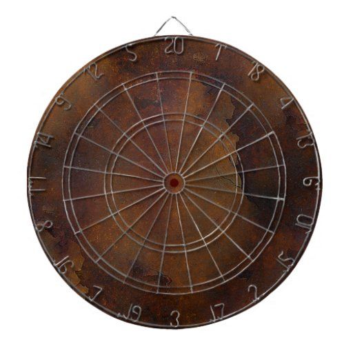 Old Rusted Look Dart Board | Zazzle