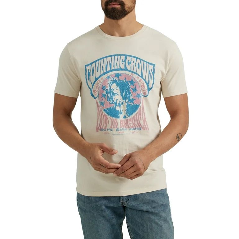 Wrangler® Men's Short Sleeve Counting Crows Graphic Band Tee, Sizes S-3XL - Walmart.com | Walmart (US)