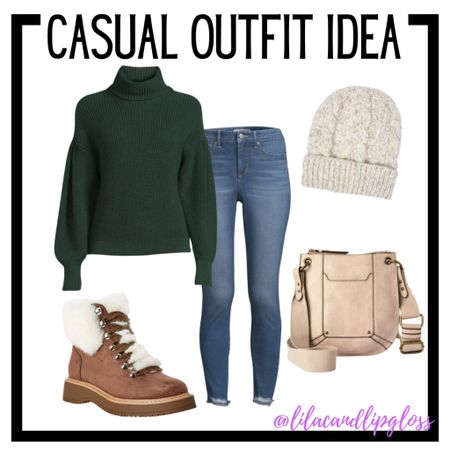 Causal outfit idea for fall and winter from Walmart. @walmartfashion #WalmartPartner 

Sweater weather 
Fall outfit
Winter outfit 

#LTKstyletip #LTKunder50