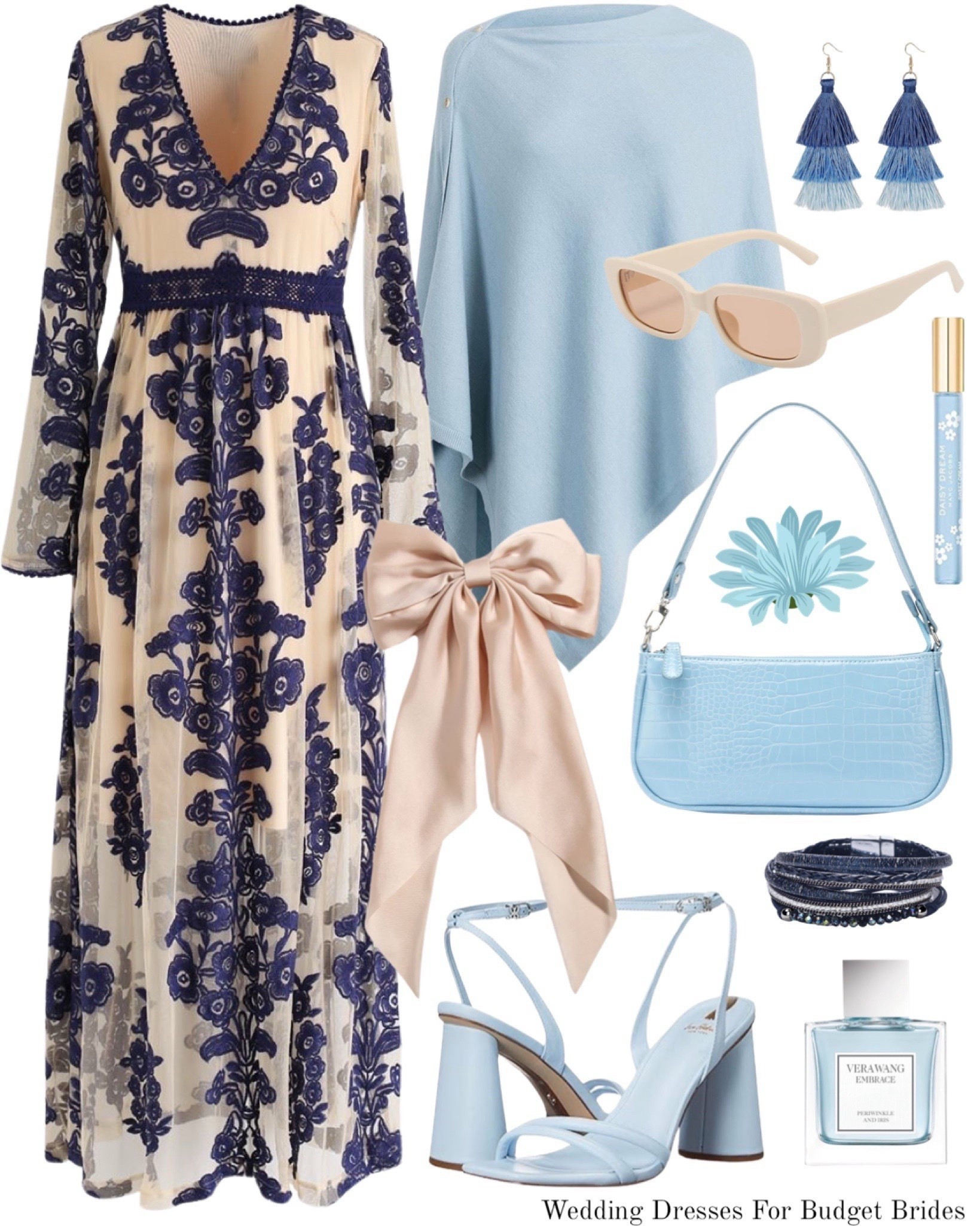Wedding guest outfit idea for a daytime wedding. From Chicwish and Amazon.

Blue dress. Spring outfits. Spring dress. Wedding guest dress. Semi formal dress. Garden party dress. 

#LTKWedding #LTKSeasonal