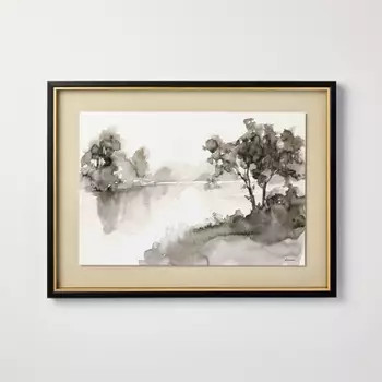 18"x24" Watercolor Tree Landscape Framed Wall Art - Hearth & Hand™ with MagnoliaThis item is no... | Target