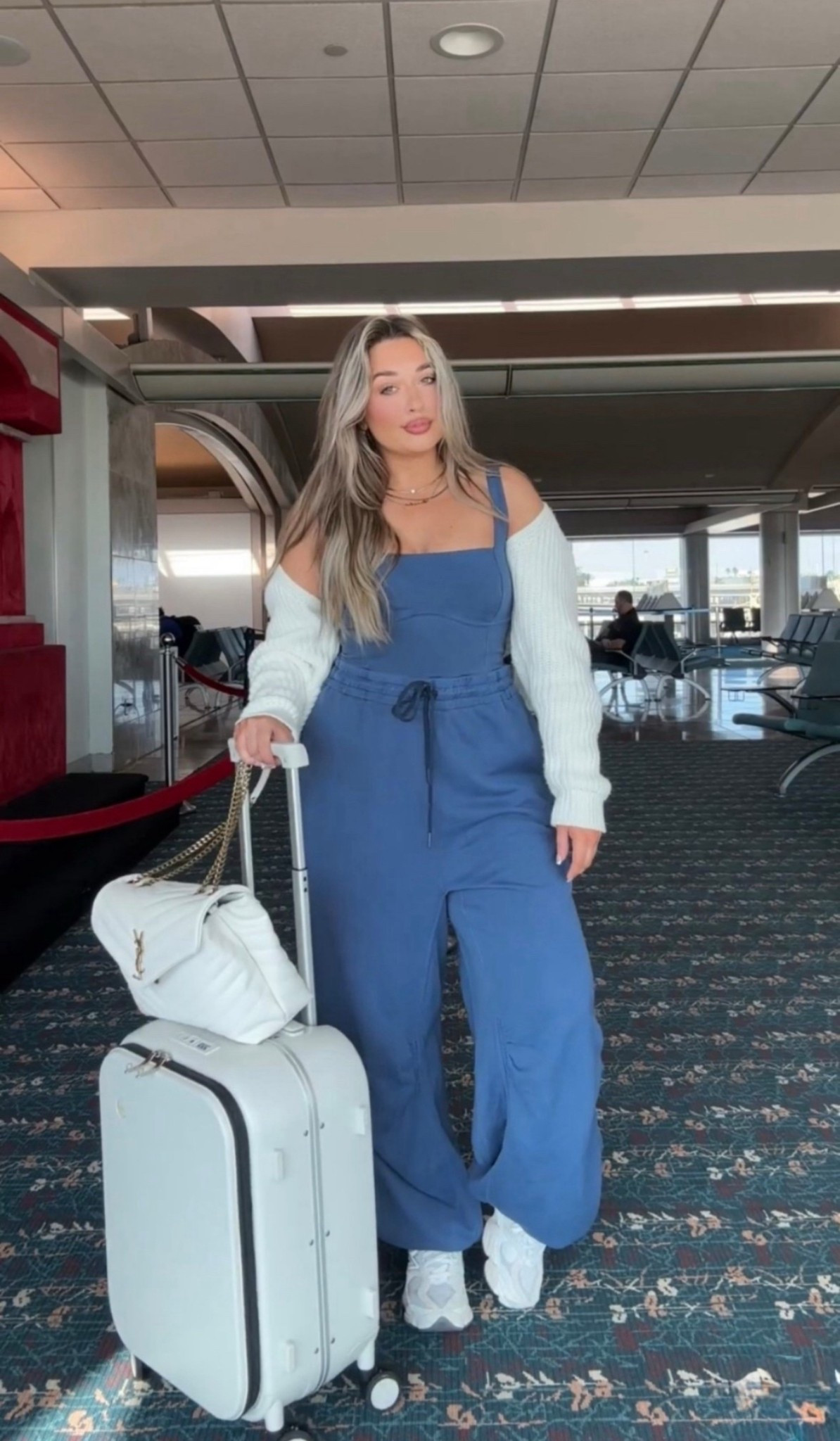Travel Outfit that is perfect for long rides or a plane! The cutest airport outfit. I’m getting this jumpsuit in every color it’s SO comfy! I’m wearing a size large. 

#LTKWatchNow 

#LTKSummerEdit 



#LTKMidsize #LTKStyleTip #LTKTravel