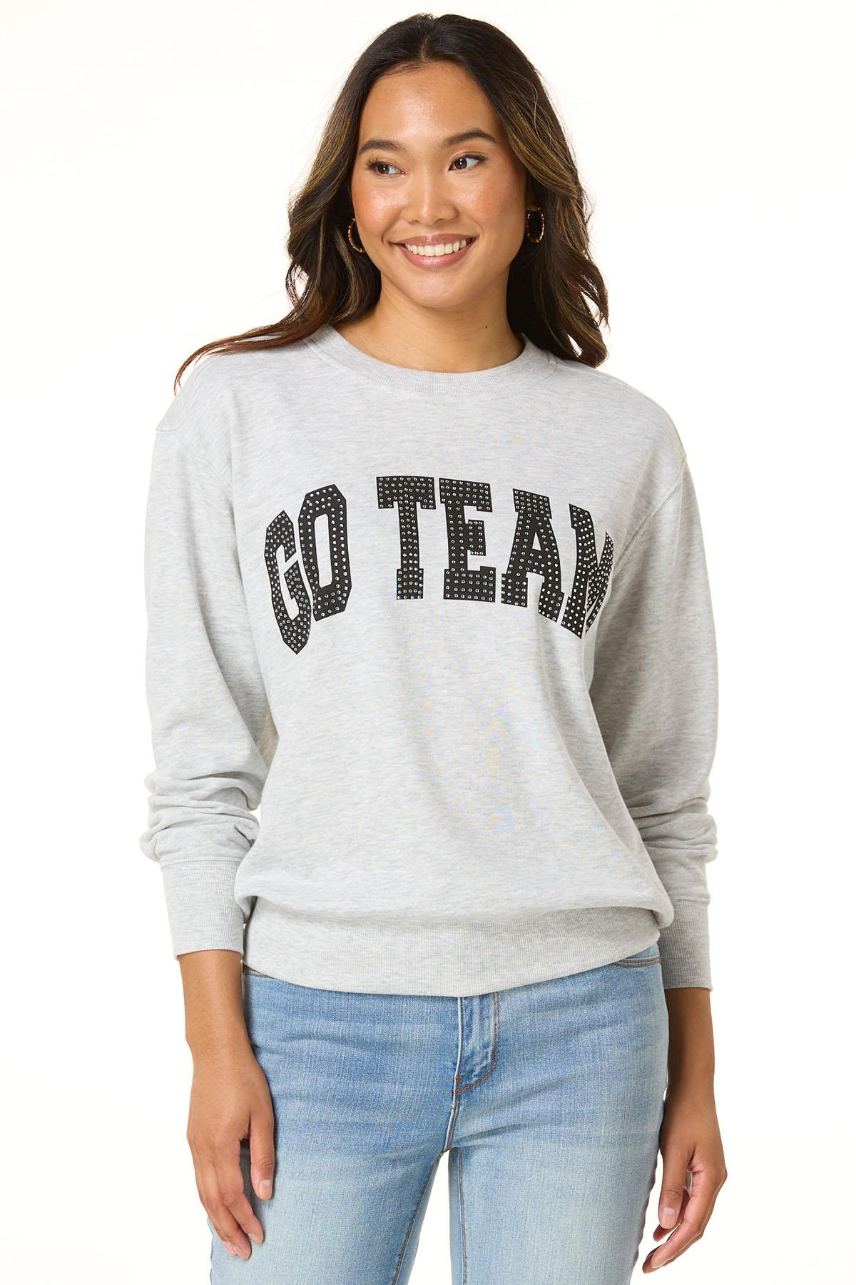 Embellished Go Team Sweatshirt | Cato Fashions