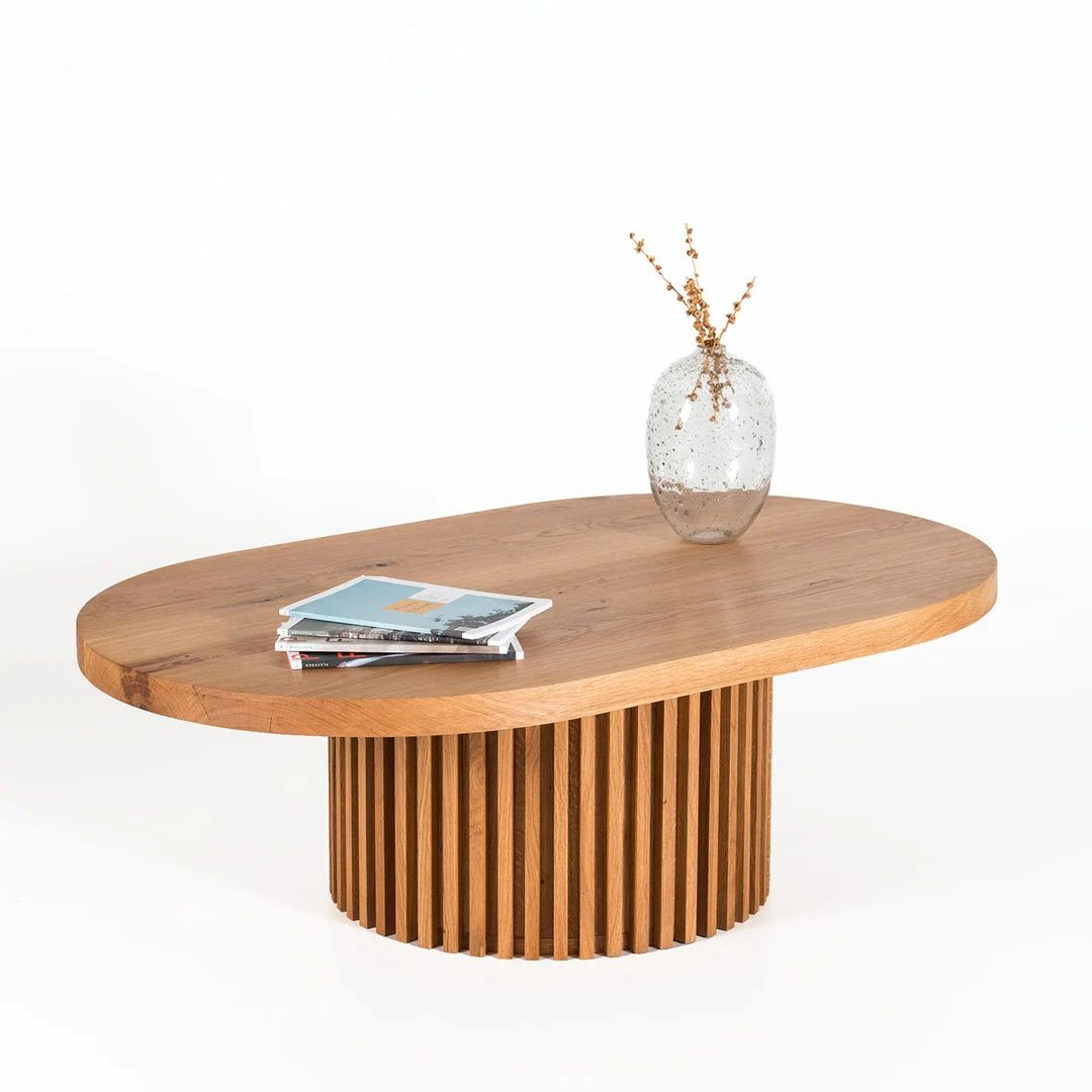 Docia / Solid Oak Wood Coffee Table, Handmade Wood Coffee Table 43 Inch | Etsy ROW