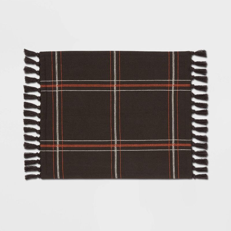 Halloween Cotton Plaid Placemat with Fringe - Threshold™ | Target