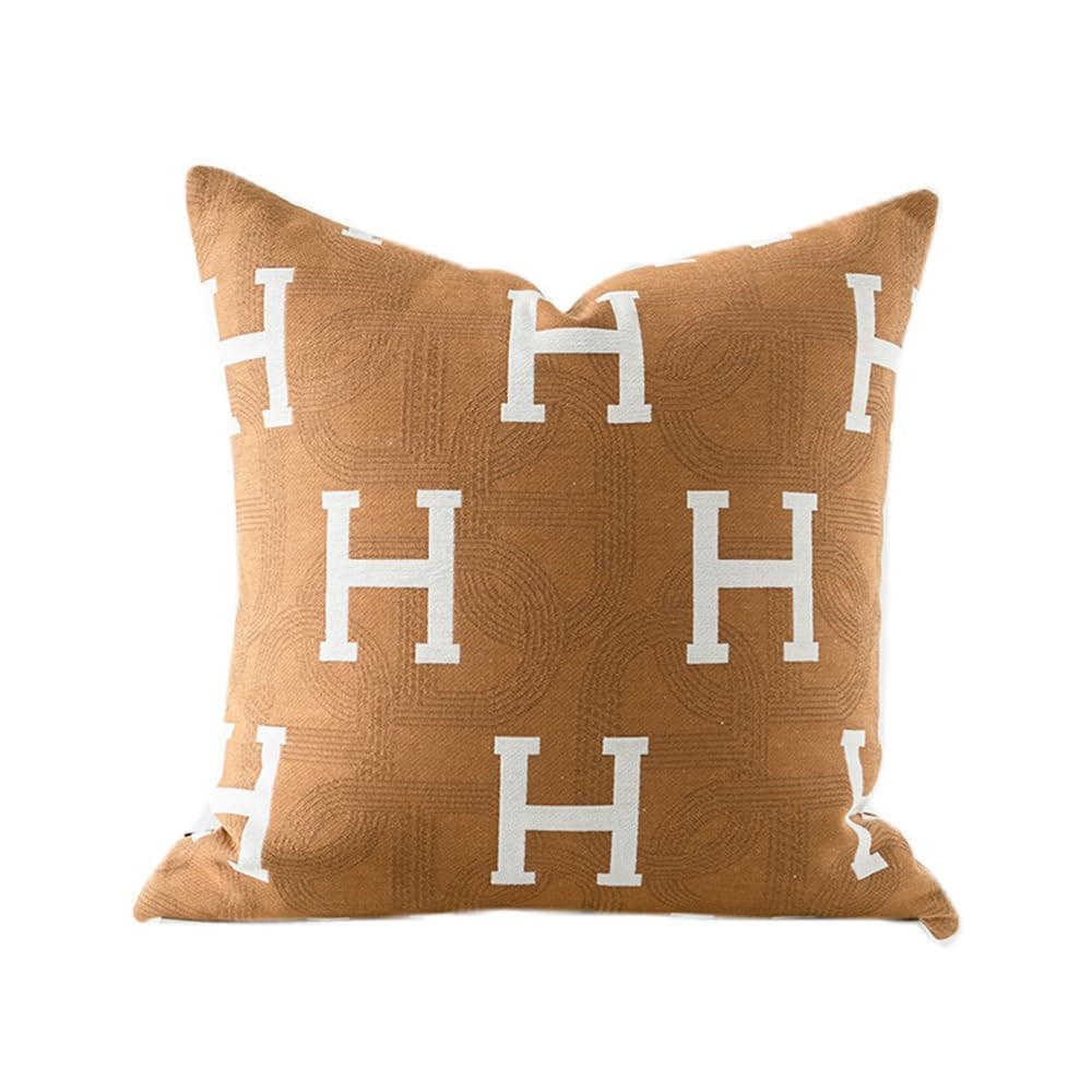 Croker Horse 20x20'' Inches Throw Pillow Cushion Cover - H Letter Embroidery Modern Fashion Style... | Amazon (US)