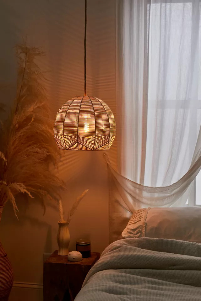 Geometric Rattan Pendant Light | Urban Outfitters (US and RoW)