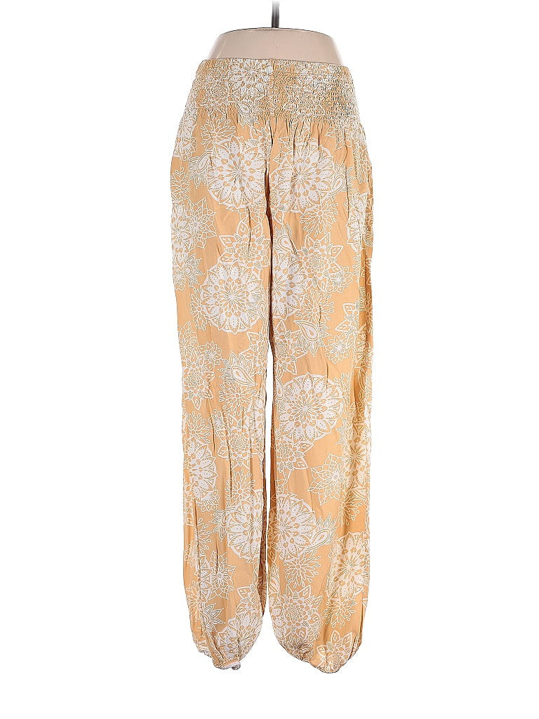 lotus and luna Casual Pants - High Rise: Gold Bottoms - Size Medium | ThredUp