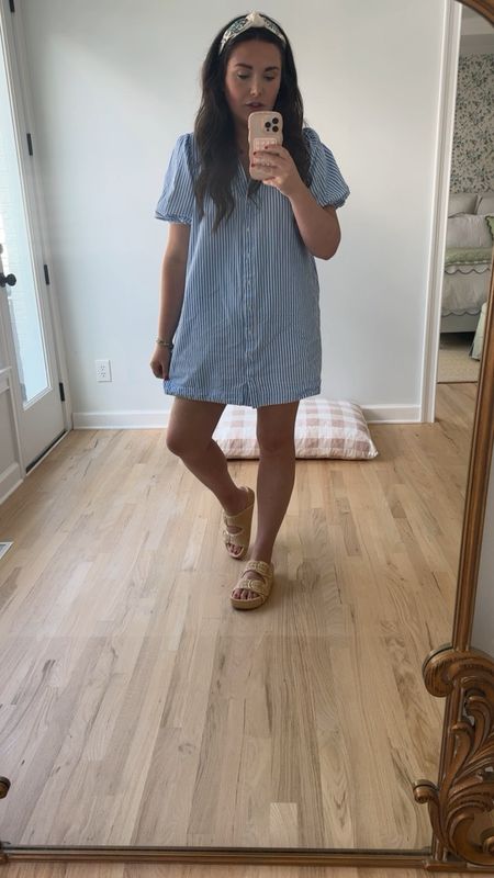 Simple casual summer day outfit. Wearing a medium in the dress. 165 and 5’8. 



#LTKMidsize #LTKShoeCrush