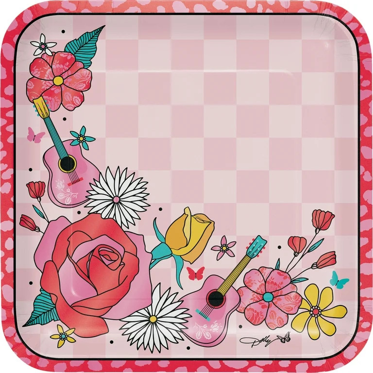 Dolly Parton Floral Multicolor Paper Plates, 8 Count - Walmart.com | Walmart (US)