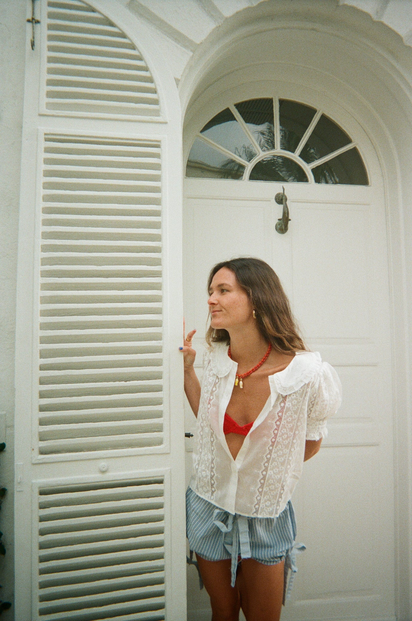 Red Beaded Fish Necklace | Logan Tay