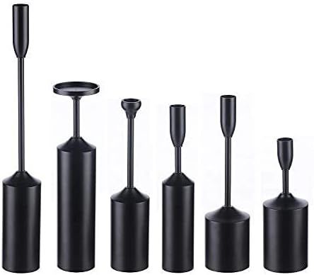 VINCIGANT Black Candlestick Holders for Taper / Pillar Candles, Home Dinner Table Centerpiece Can... | Amazon (US)