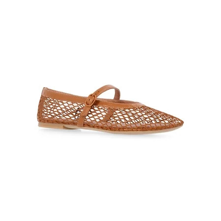 No Boundaries Women’s Mesh Mary Jane Flats | Walmart (US)