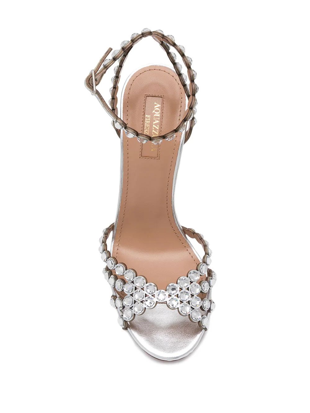 Aquazzura Tequila 105mm Crystal Embellished Sandals - Farfetch | Farfetch Global