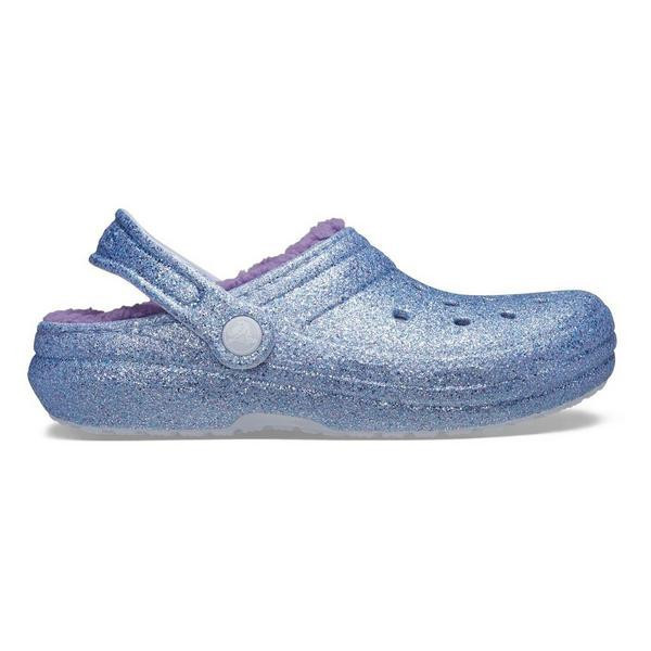 Girls' Crocs Classic Glitter Lined Casual Clogs Regular 5T Frost | Scheels Sports