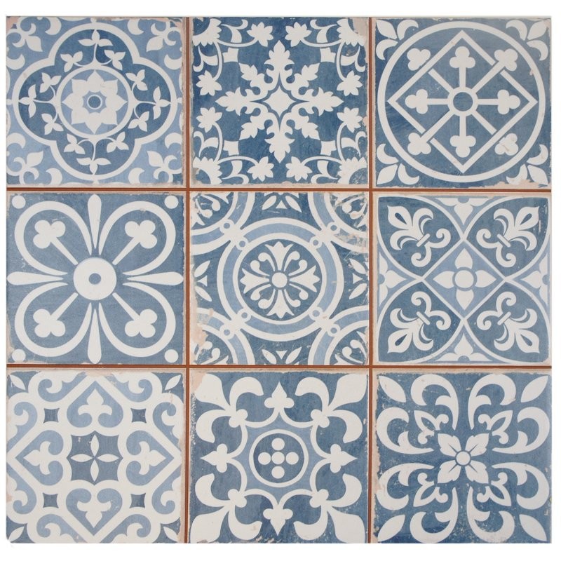 Faventie Azul 13" x 13" Ceramic Field Tile in Blue | Wayfair North America