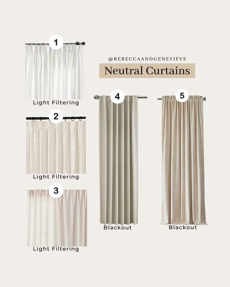 My current favorite neutral curtains. 
-
Home decor. Curtain. Sheer curtains. Light filtering curtains. Linen curtains. Blackout curtains. Target. Amazon. Anthropology. Pottery barn. 

#LTKunder50 #LTKhome #LTKFind