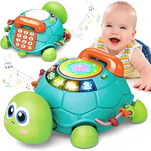 Baby Toys 6 to 12 Months, Musical Turtle Crawling Baby Toys for 12-18 Months, Early Learning Educ... | Amazon (US)