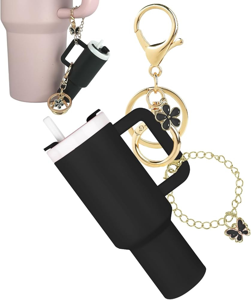Mini Tumbler Keychain Accessories for Stanley Cup, 2 Way Cute Charms Chapstick Lip Balm Holder fo... | Amazon (US)