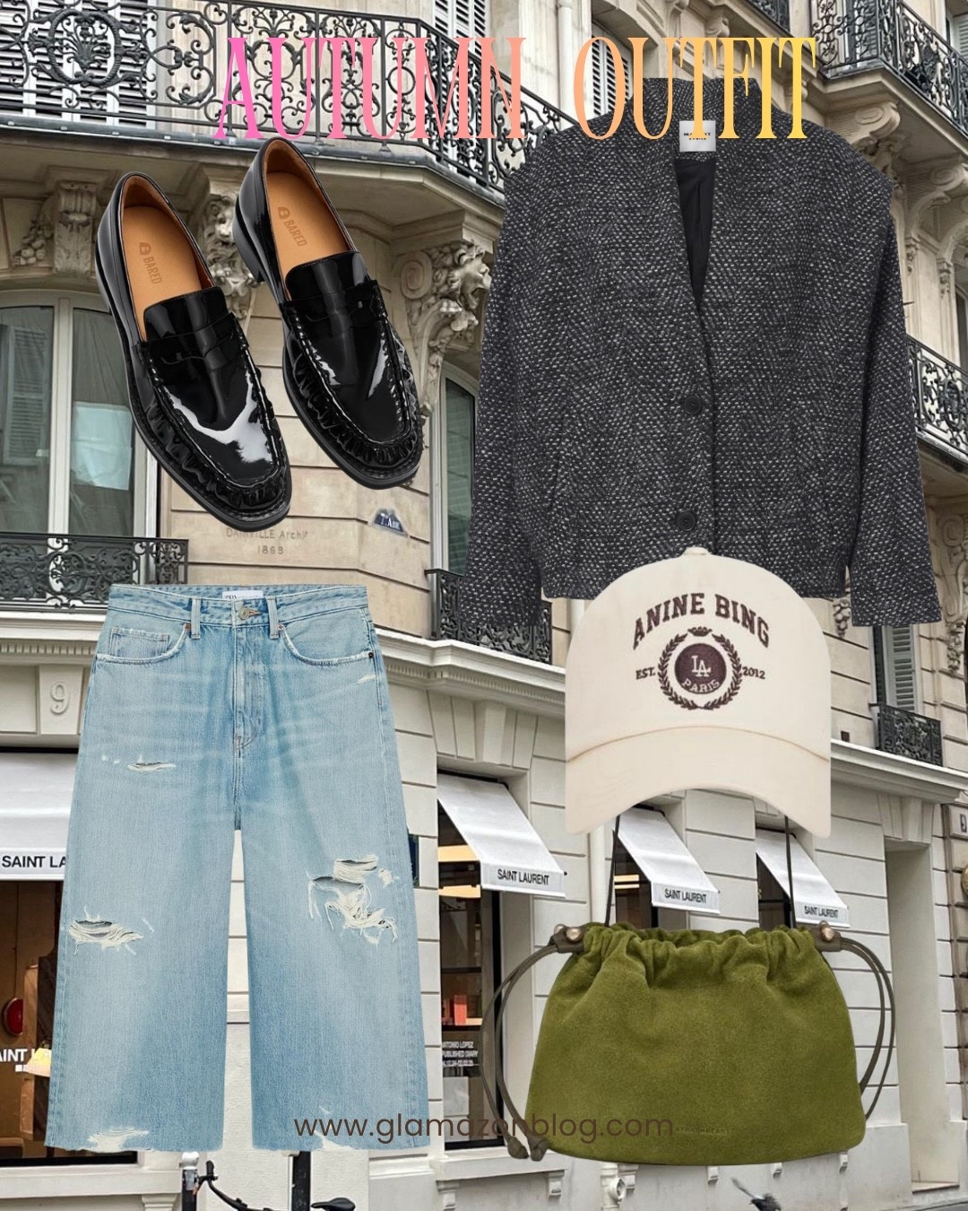 Isabel marant jacket, suede bag, patent loafers, denim jorts, baseball cap, anine bing

#LTKautumn #LTKFashionMonth #LTKuk