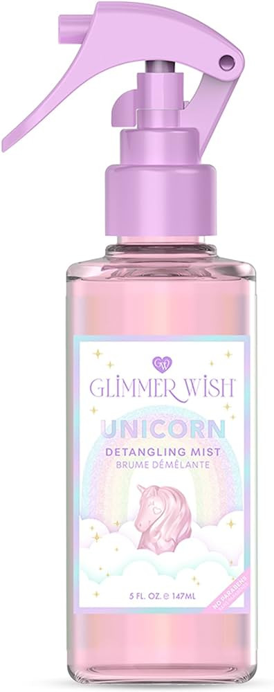 Glimmer Wish Unicorn Hair Detangler Spray For Kids, Hair Detangler Spray for Women, Kids Detangler Spray, Detangling Spray, Kids Hair Products, Kids Leave in Conditioner Spray, 5 fl oz | Amazon (US)