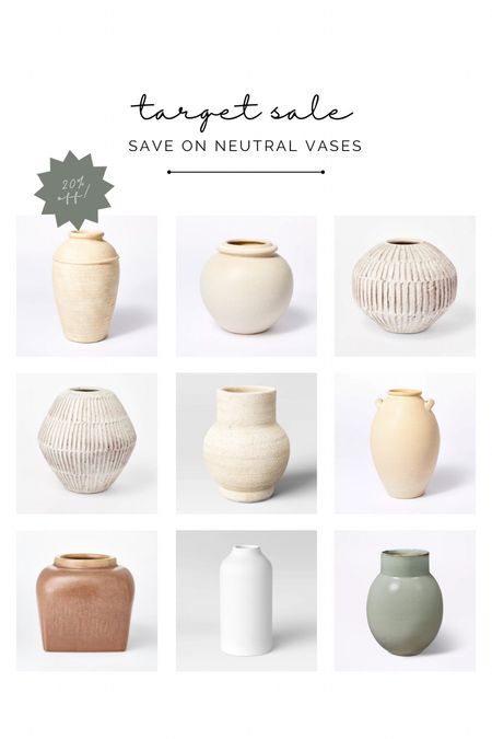 Target sale! Save 20% on these neutral vases. Last day to save!

Home decor, interior decor, affordable home, studio mcgee

#LTKsalealert #LTKunder50 #LTKhome