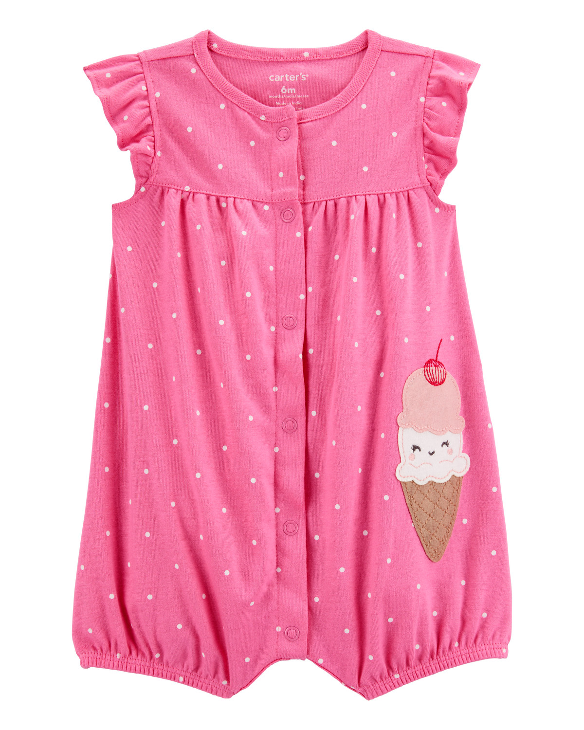 Baby Ice Cream Cotton Romper - Pink - Carter's | Carter's | Carter's Inc