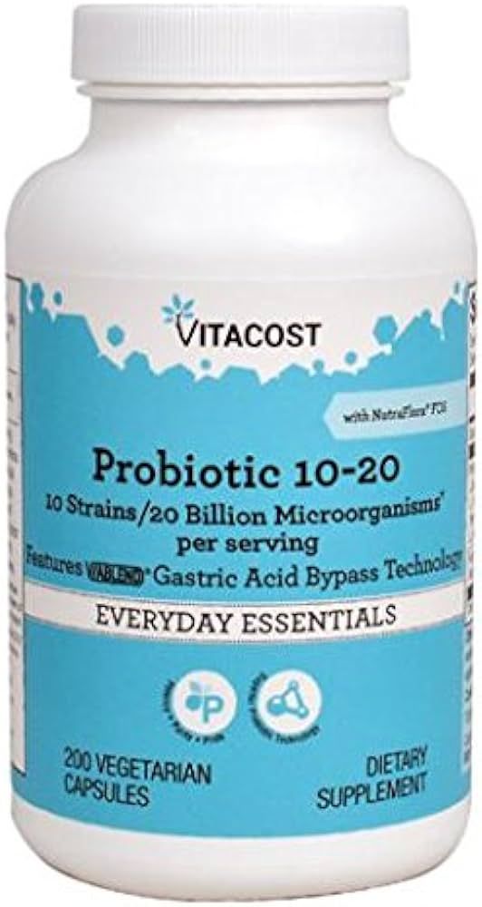 Vitacost Probiotic 10-20 - 20 Billion CFU** - 200 Vegetarian Capsules | Amazon (US)