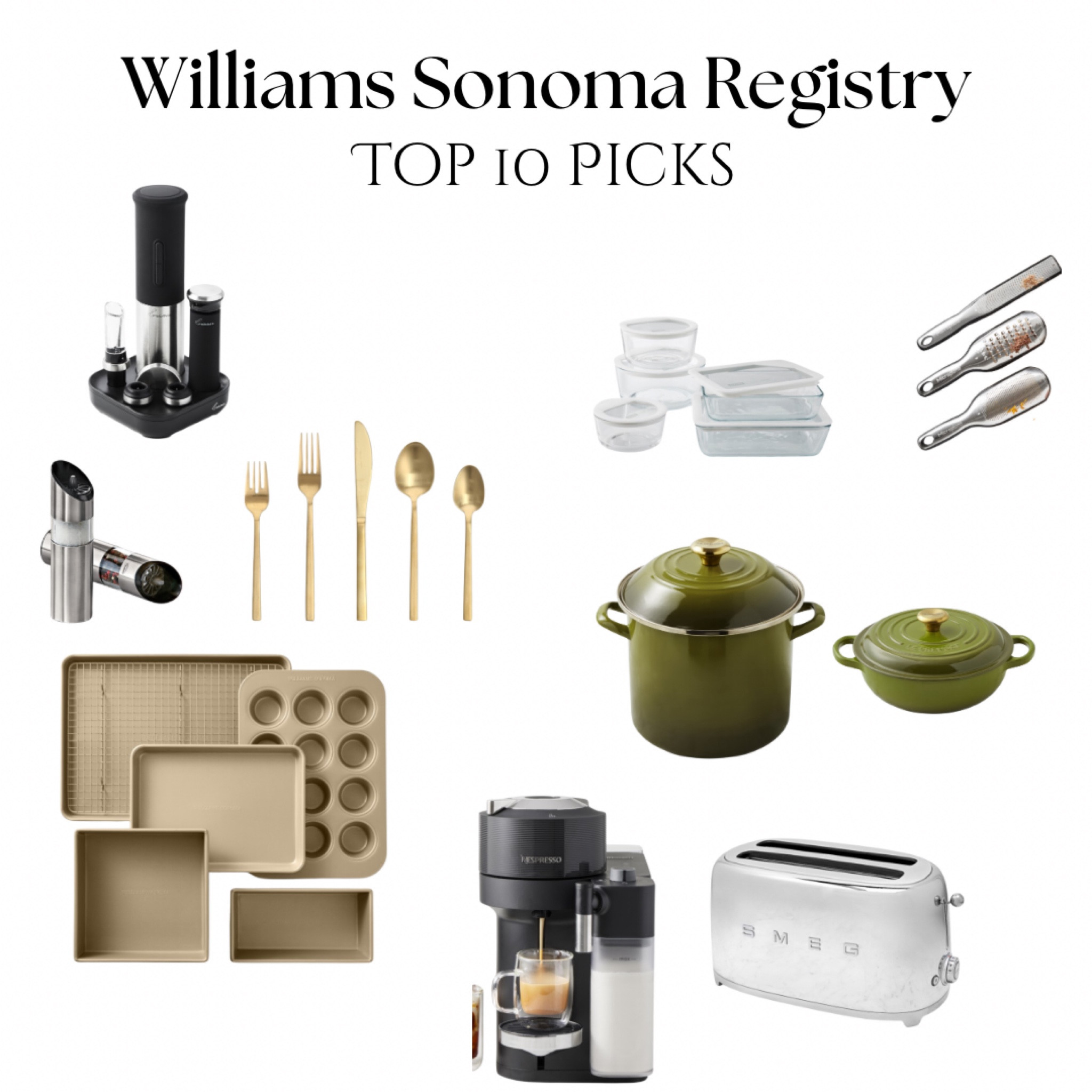 My wedding registry top 10 picks from Williams Sonoma! 
After being married for a few months now I decided to pick my top 10 wedding gifts from our Williams Sonoma Registry. I have gotten so much use out of all of these. My favorite through this winter season has definitely been the Le Creuset stock pot with all of these soups I’ve been cooking! 💚 These are by far some of the most used items in my kitchen!

#LTKHome #LTKGiftGuide #LTKWedding