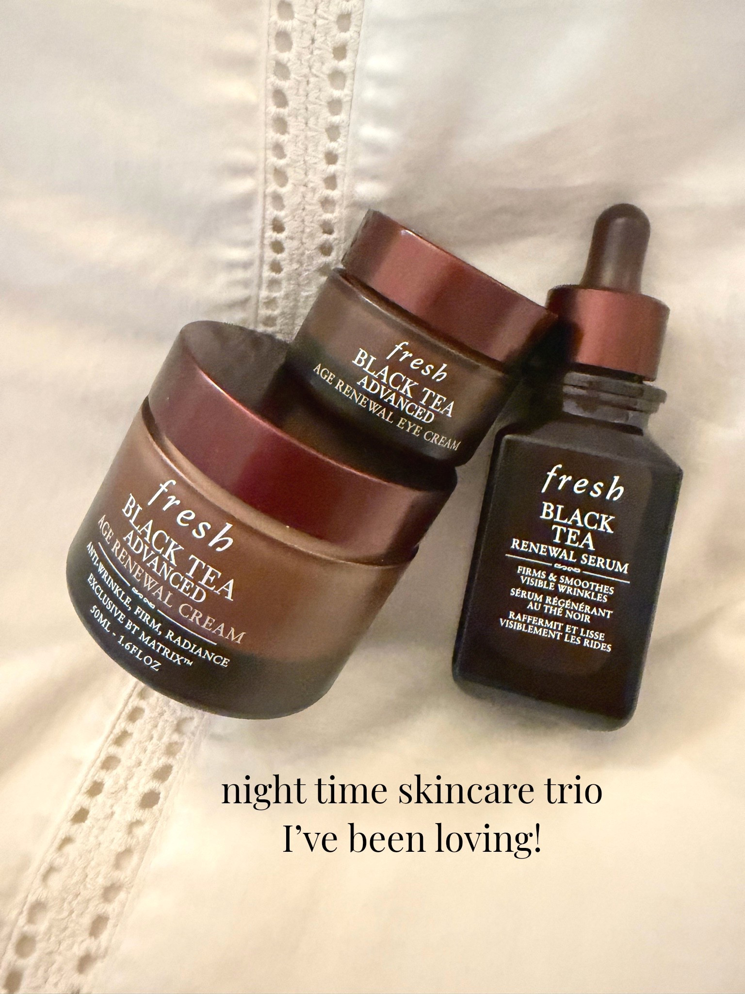 Nighttime skincare trio I’ve been really enjoying! I also added their face wash back into the mix and forgot how much I liked it!

#LTKSeasonal #LTKBeauty