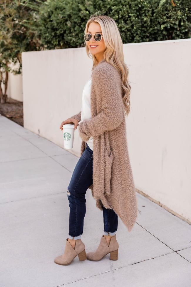 Heart Set On You Popcorn Taupe Cardigan CLEARANCE | The Pink Lily Boutique
